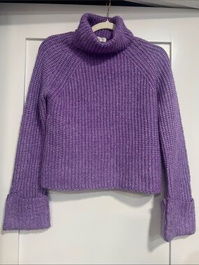 Ultra Flirt Lavender Purple Chunky Turtleneck Sweater